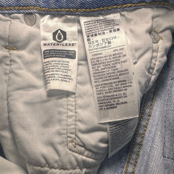 Levi's Light Blue Jean Shorts for Women - Picture 5 of 6